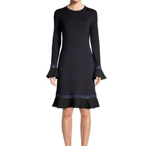 Tory Burch peplum Lace Trim Dress